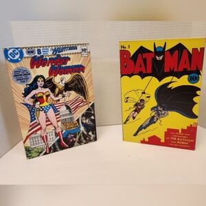 Wonder Woman and Batman Comic Book Wall Decor
